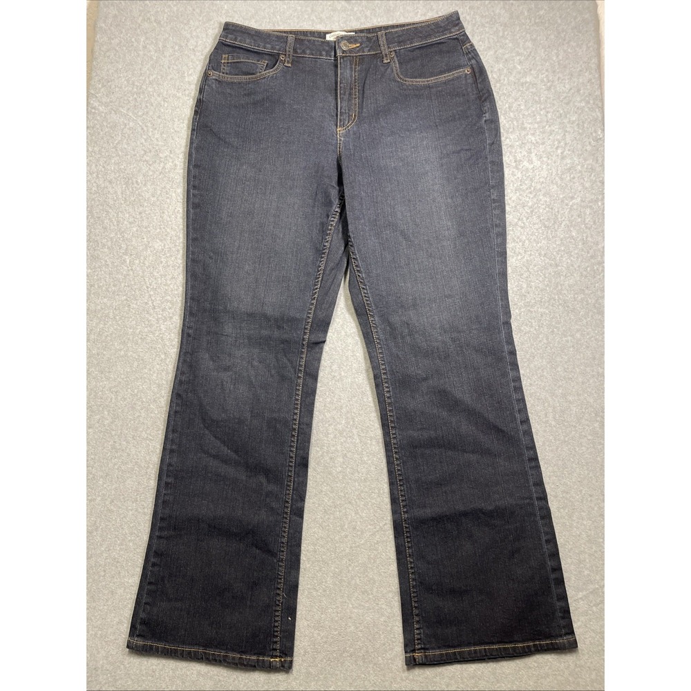 Coldwater Creek Jeans Women's Sz 14 Natural Fit Dark Wash Stretch Comfy/Classic